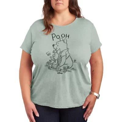 Plus Size Disney's Winnie The Pooh Piglet & Pooh Graphic Tee