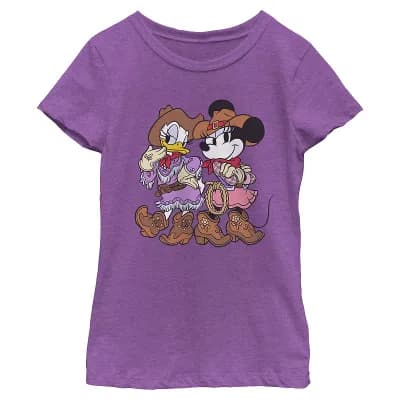 Girls 7-16 Disney's Minnie & Daisy Cowgirls Short Sleeve Graphic Tee