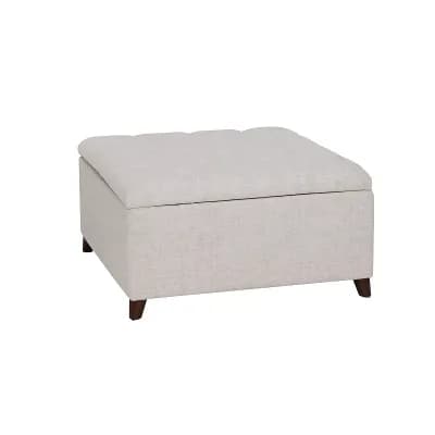 Linon Madeleine Square Storage Ottoman