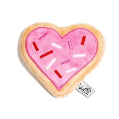 Midlee Pink Heart Sugar Cookie Dog Toy