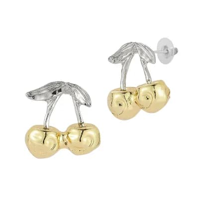 WINX Two Tone Cherry Stud Earrings