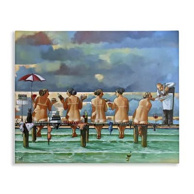 Stupell Home Decor Women on Dock Canvas Wall Art