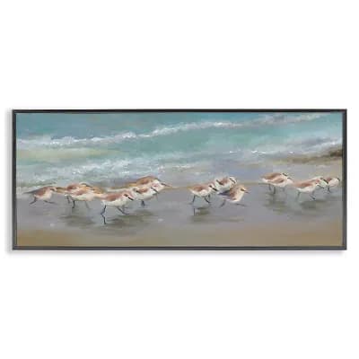 Stupell Home Decor Sandpiper Flock Coastal Framed Wall Art