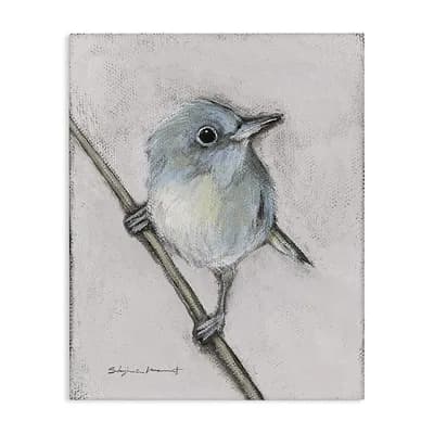 Stupell Home Decor Wildlife Perched Bird Canvas Wall Art