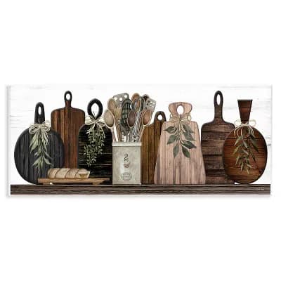 Stupell Home Decor Wooden Kitchen Utensils & Cutting Boards Wall Art