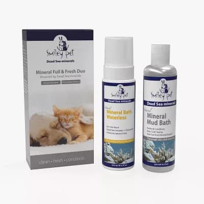 Smiley Pet Waterless Mineral Bath Foam & Mineral Mud Bath Grooming Set for Pets