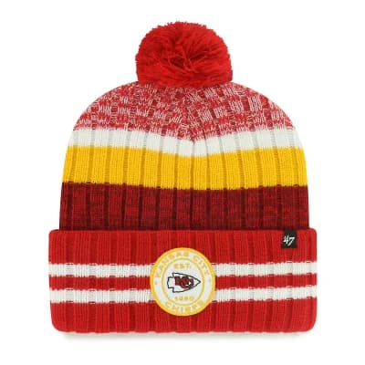 Men's '47 Kansas City Chiefs Quiver Cuffed Knit Hat with Pom
