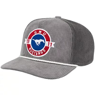 Men's Colosseum Gray SMU Mustangs Where's My Hat Podium Adjustable Trucker Hat