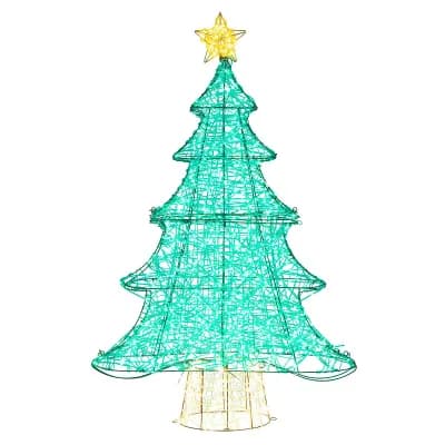 Costway 4FT Pre-lit Artificial Christmas Tree Xmas Tree Decor with 520 LED Lights