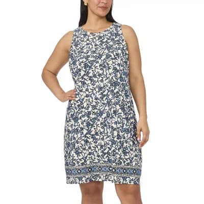 Plus Size MSK Keyhole Back Dress