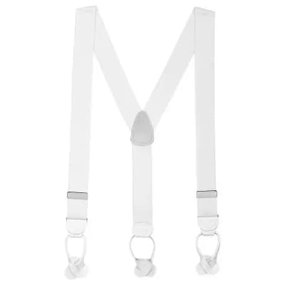 Suspender Store 1.5" Button Suspenders - White