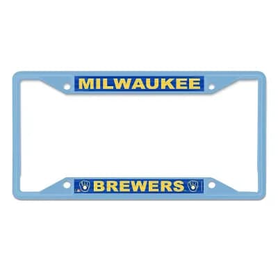 WinCraft Milwaukee Brewers Metal License Plate Frame