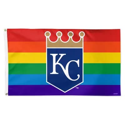 WinCraft Kansas City Royals 3' x 5' Single-Sided Deluxe Team Pride Flag