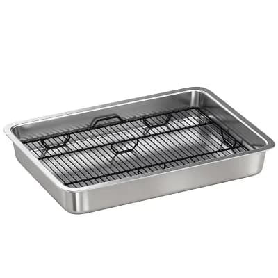PawHut Dog Potty Tray Stainless Steel, Dog Training Tray, 28inch x 20inch x 4inch