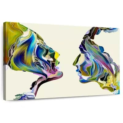 Abstract Couple Wall Art