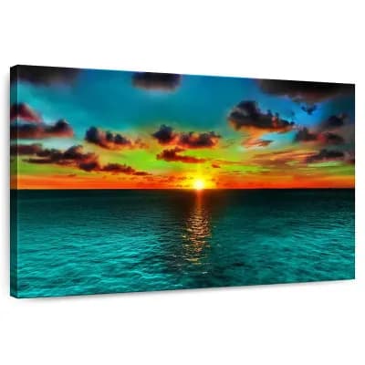 Sunset And Ocean Wall Art