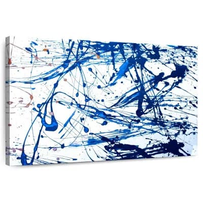 Abstract Navy Drip Wall Art