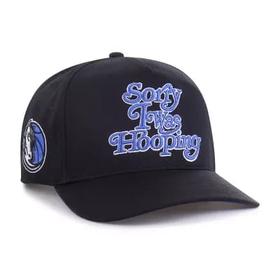 Men's Brand Seen by '47 Black Dallas Mavericks Sorry I Was Hooping Hitch Adjustable Hat