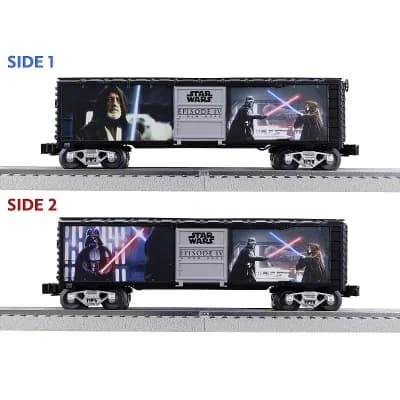 Lionel Disney's Star Wars Illuminated Boxcar Darth Vader & OBI-Wan Kenobi