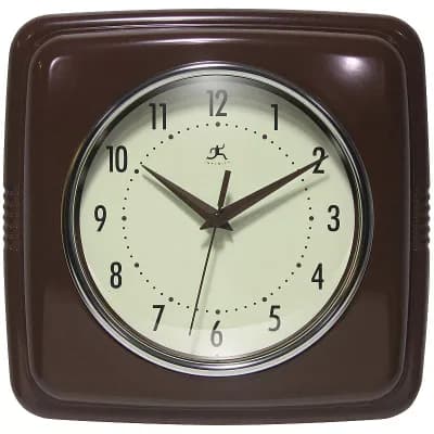 Infinity Instruments Square Retro Wall Clock