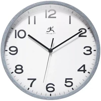 Infinity Instruments Denim Gray Wall Clock 12-Inch