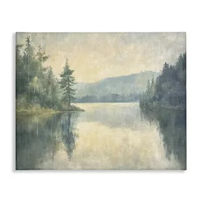 Stupell Home Decor Mountains Reflection Landscape Canvas Wall Art