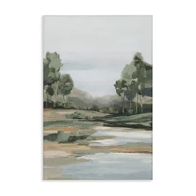 Stupell Home Decor Distant Woodland Creek View Canvas Wall Art