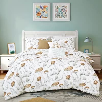 ESCA Brown Mushroom Comforter Set