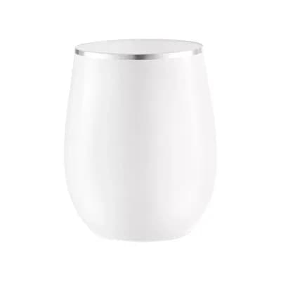 12 oz Elegant Stemless Plastic Wine Glasses - 64 pc