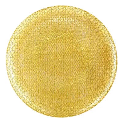 Gold Metallic Rim 10.5" Glass Plate for Everyday Meals