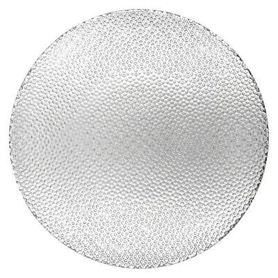 1 pc Clear Glass Round Dinner Plate 10.5-Inch, Stackable Smooth Surface for Everyday Use