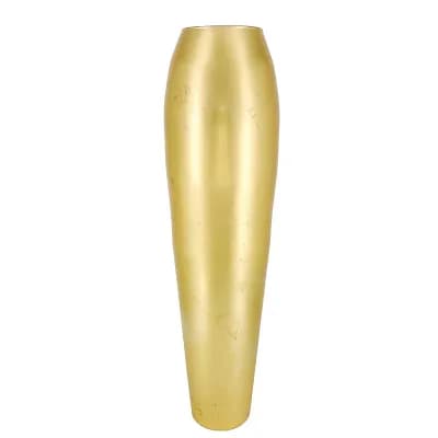 Handblown 28" Glass Oval Vase with Gold Gilding for Modern Décor