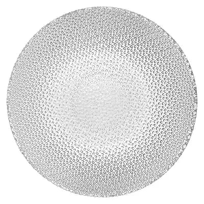 Pebble-Pattern Clear Glass Plate, 8-Inch Soup, Salad, and Pasta Serving Dish - 1 pc