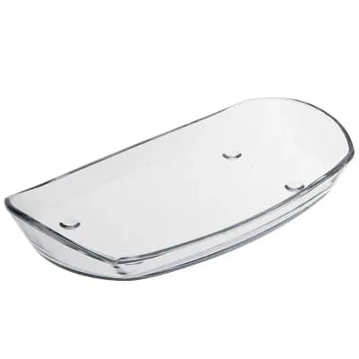 Clear Glass Baking and Serving Tray with Raised Sides