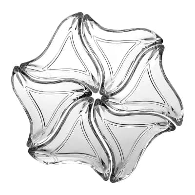 Triangular Clear Mini Serving Dish for Appetizers and Sides - Set of 6