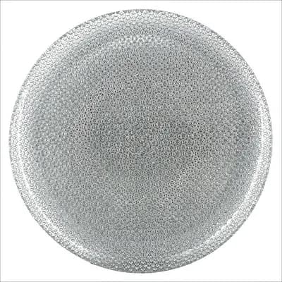 Silver Glass Dinner Plate 10.5" for Dining and Serving