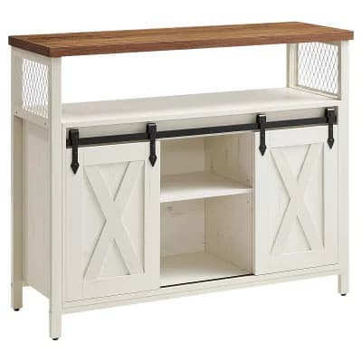 Multi-Use Storage Cabinet, TV Stand and File Cabinet, Industrial Design, Sliding Doors