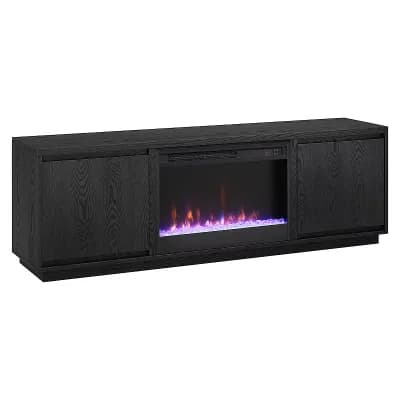 Finley & Sloane Presque Rectangular TV Stand with Crystal Fireplace