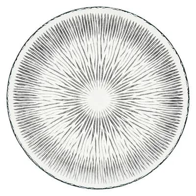 10-Inch Round Crystalline Glass Plate for Entrées and Desserts