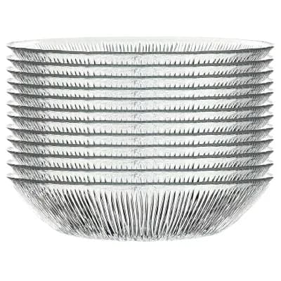 8-Inch Glass Bowl for Soup Salad Dessert Starburst Pattern - Set of 12