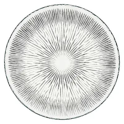 8-Inch Crystalline Glass Soup Bowl with Starburst Pattern