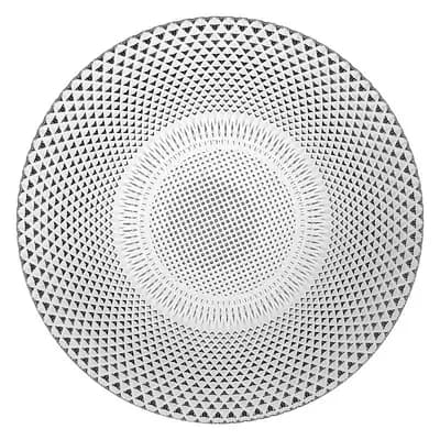Round Clear Glass Dining Plate 10" Microwave and Oven Safe