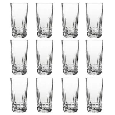Clear 10 oz Water and Juice Glass Tumblers - Set of 12
