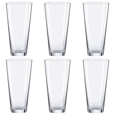 Clear Glass Conical Centerpiece Vase for Tables or Shelves - Set of 4