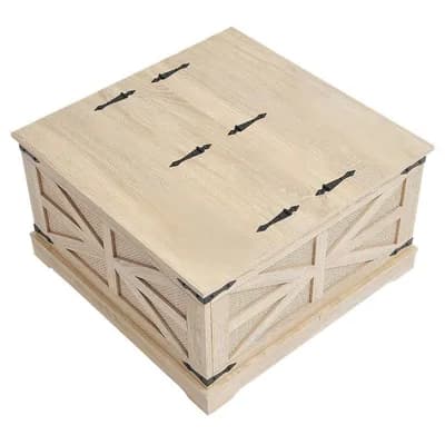 Rattan Coffee Table with Dual Lift Tops and Storage Compartments