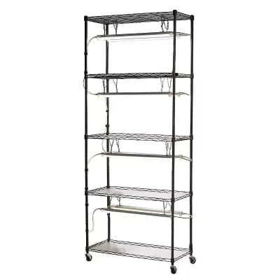 Indoor Plant Rack with Adjustable Layout and Full-Spectrum Light Bars