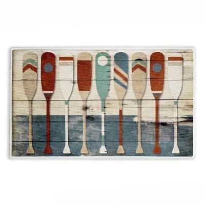 Stupell Home Decor Various Rustic Oars Patterns Bath Mat