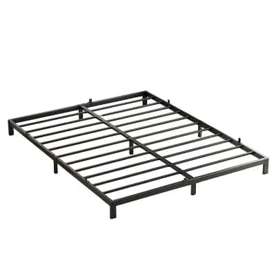 Black 6" Low Profile Metal Bed Frame, Noise Free & Easy Assembly