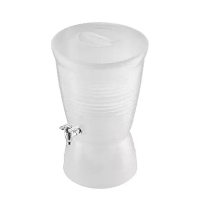 Party Beverage Dispenser with Ice Chamber, Wide Opening, and No-Drip Spigot
