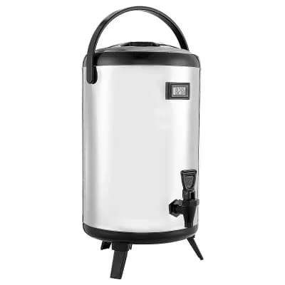 Insulated Beverage Dispenser with Real-Time Temperature Display and Spigot